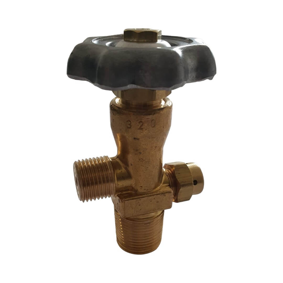 Válvula para tanque de CO2 CGA-320, conexión rosca 3/4